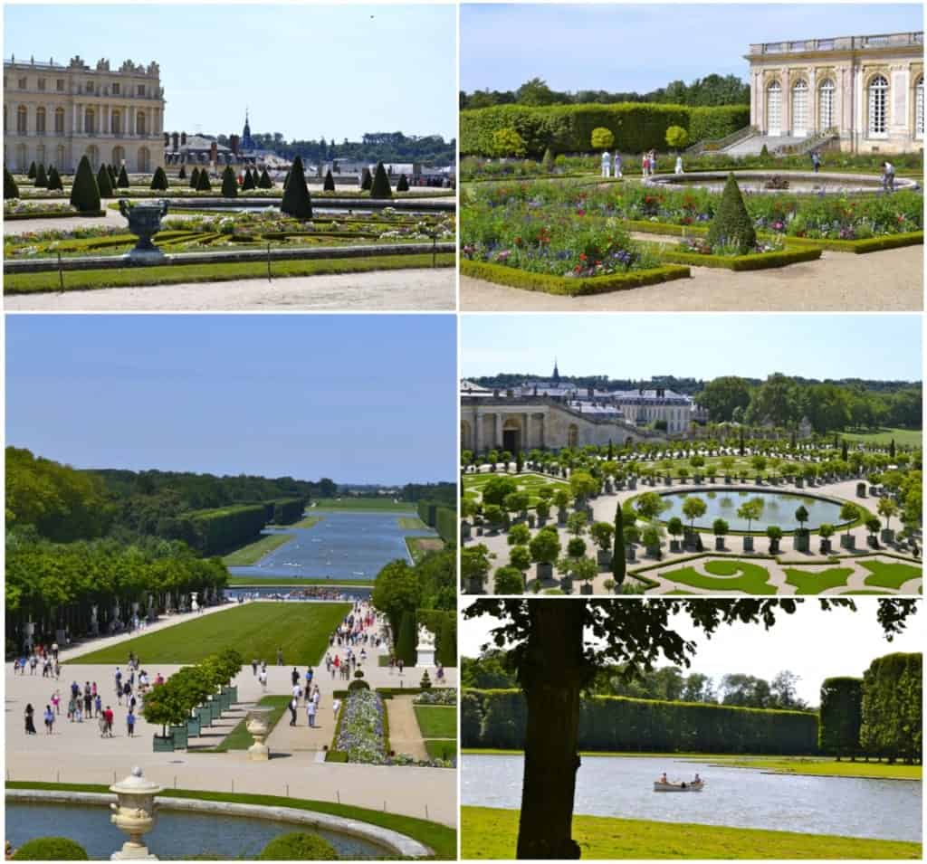 pictures of Versailles palace and palace garden on a glorious summer day