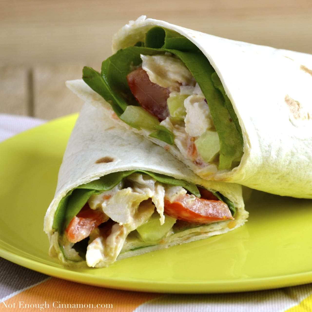 Creamy Chicken Wraps - Not Enough Cinnamon