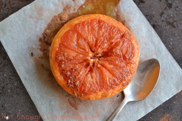 Maple Syrup-Cinnamon Baked Grapefruit
