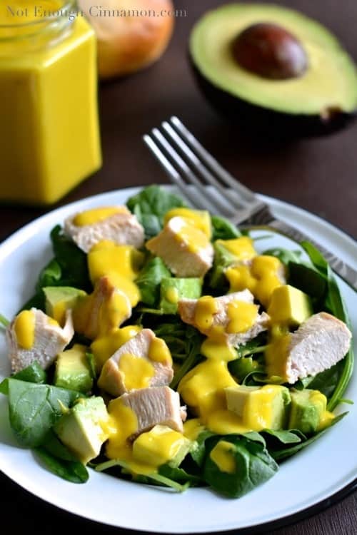 Grilled Chicken and Avocado Salad with Mango Dressing - NotEnoughCinnamon.com