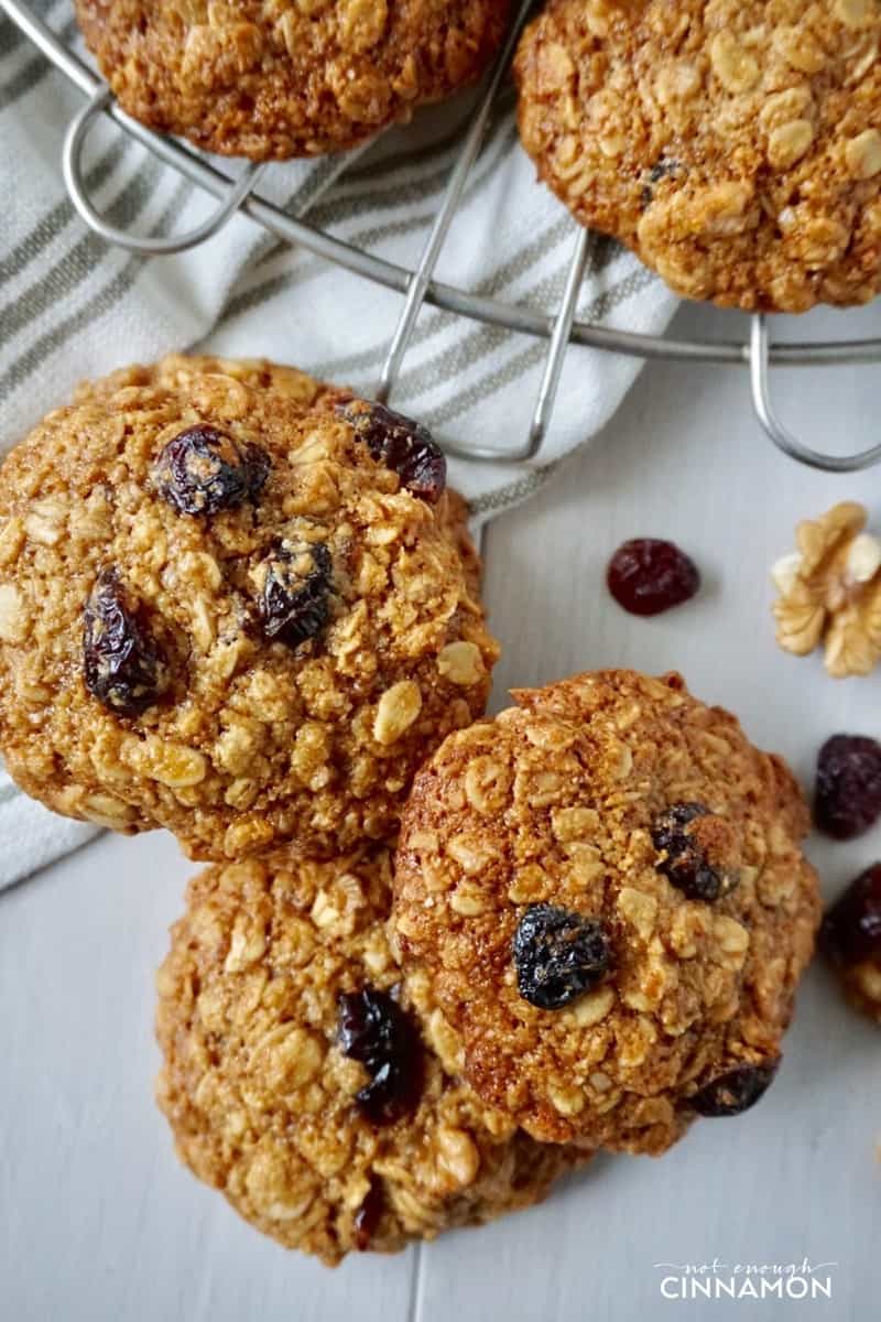 Cranberry Walnut Oatmeal Cookies #GlutenFree #RefinedSugarFree #Dairy Free