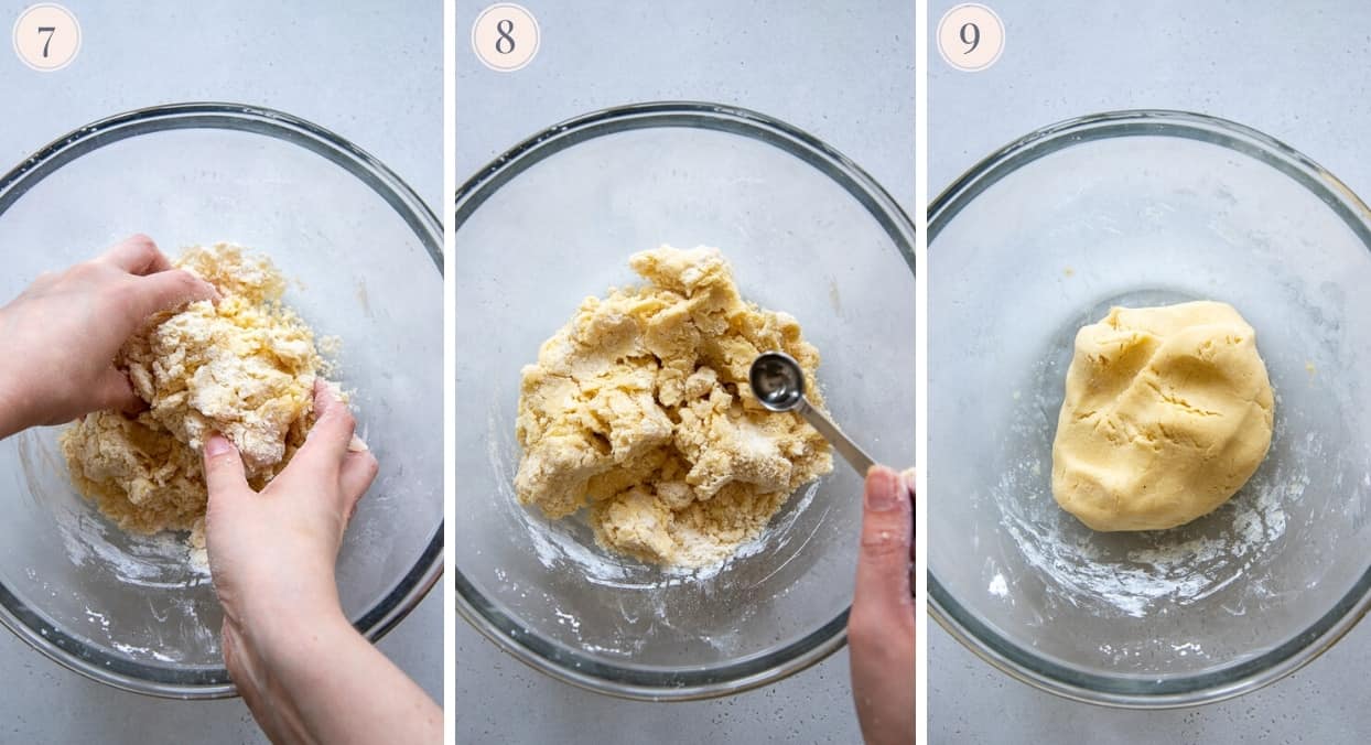 Picture gallery demonstrating how to make paleo almond flour pizza crust