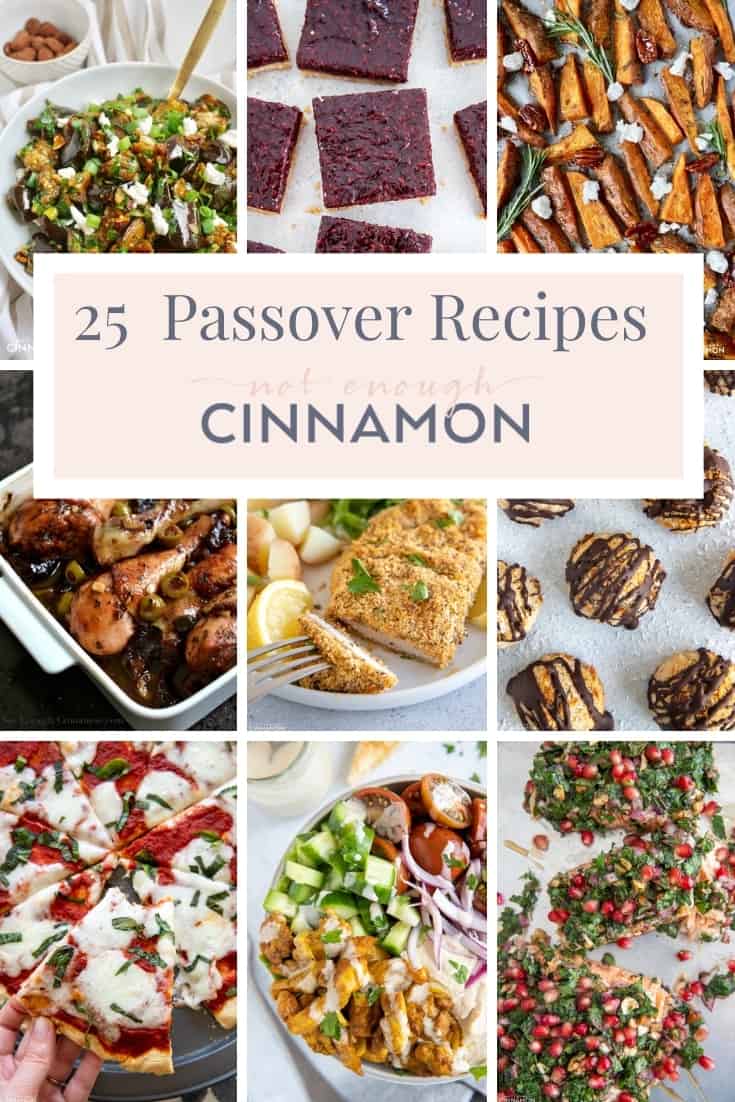 a pictures collage of easy healthy kosher recipes for Passover 
