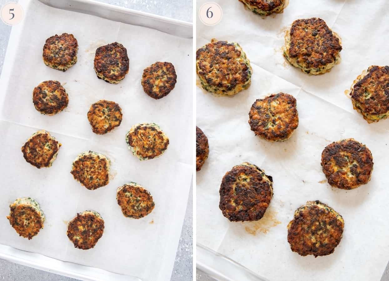 paleo Ranch chicken poppers on a cookie sheet