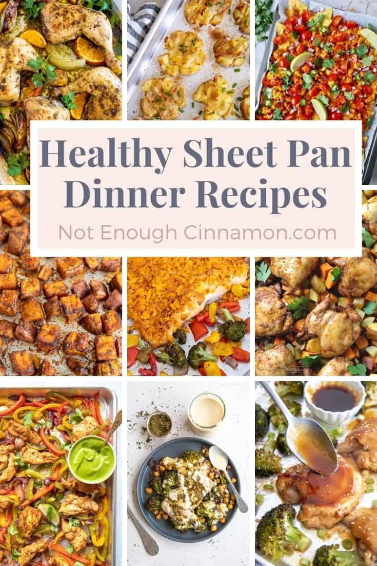 blog graphic healthy sheet pan dinner recipes