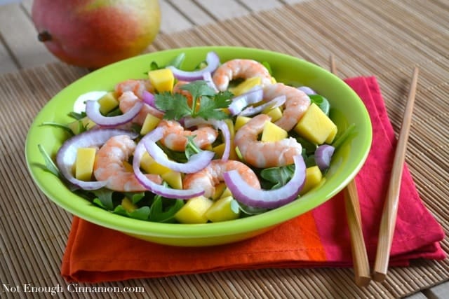 Chopped Mango Shrimp Salad - Little Broken