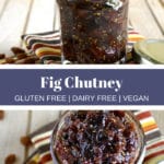 Pinterest graphic of fig Chutney