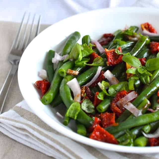 Green Bean Salad with Sun Dried Tomatoes and Basil2