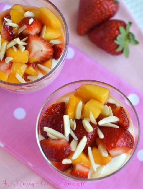  Mango-Strawberry Yogurt Parfaits
