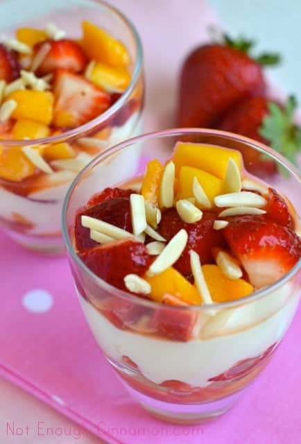 Mango-Strawberry Yogurt Parfaits