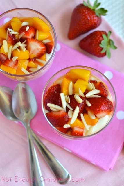 Mango-Strawberry Yogurt Parfaits