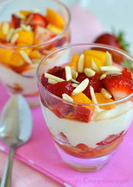 Mango-Strawberry Yogurt Parfaits