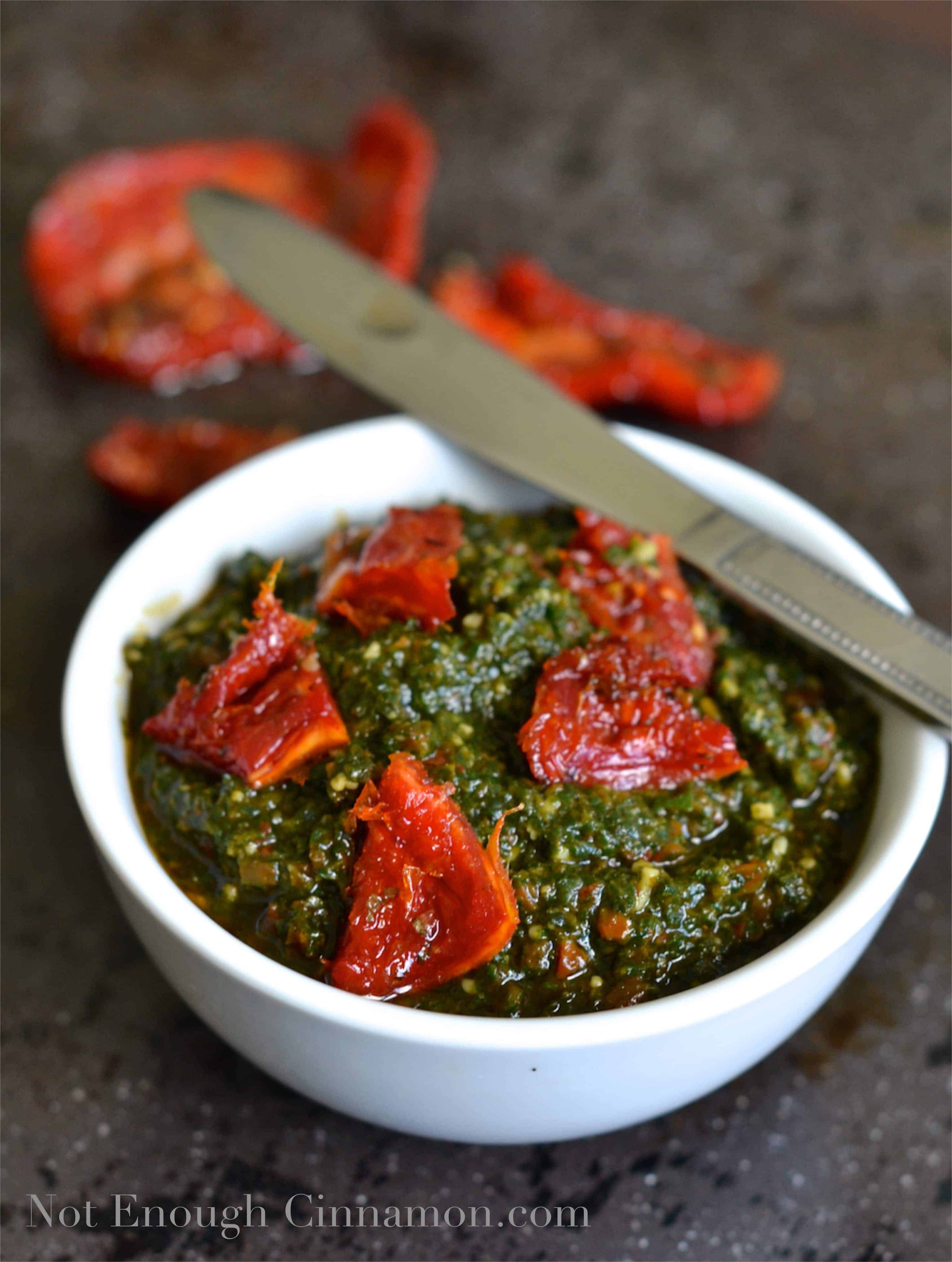 Basil and Sun-dried Tomatoes Pesto