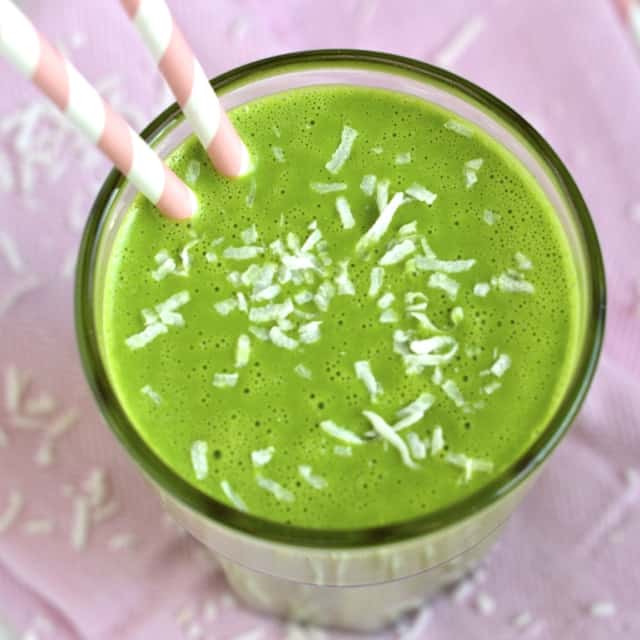 Coconut Pineapple Green Smoothie {dairy free}