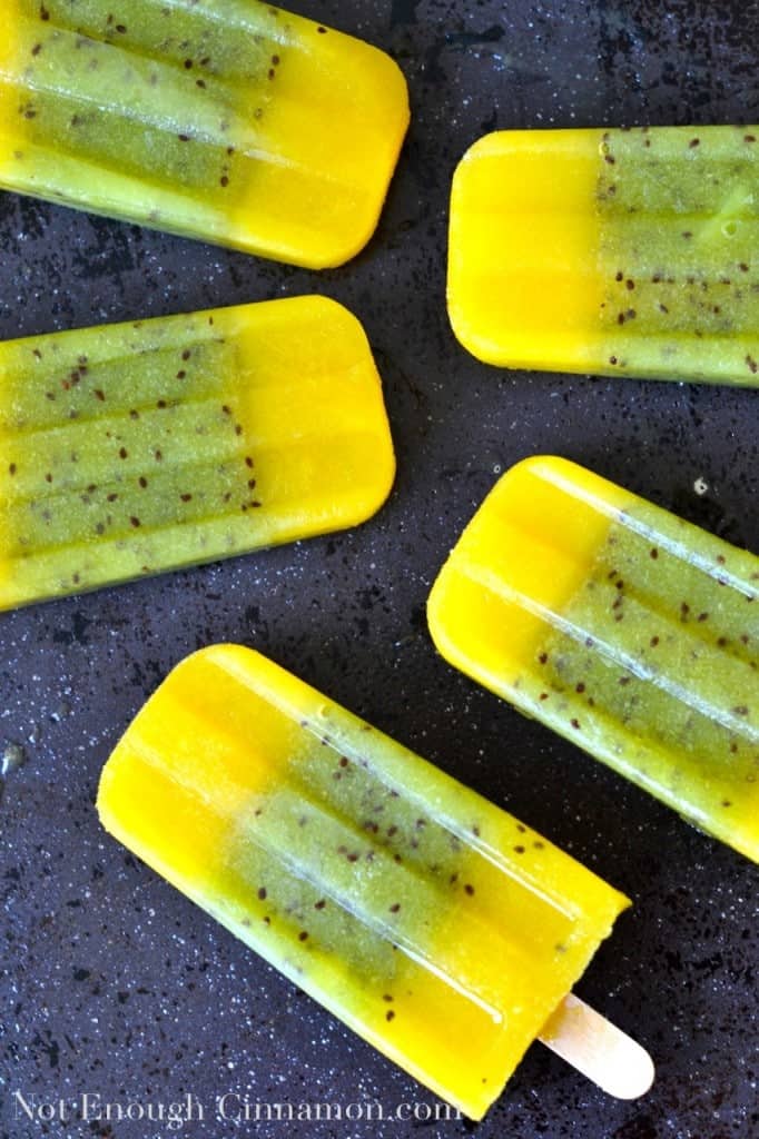 Kiwi and Orange Popsicles