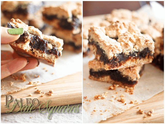Paleo Date Squares - The Healthy Foodie