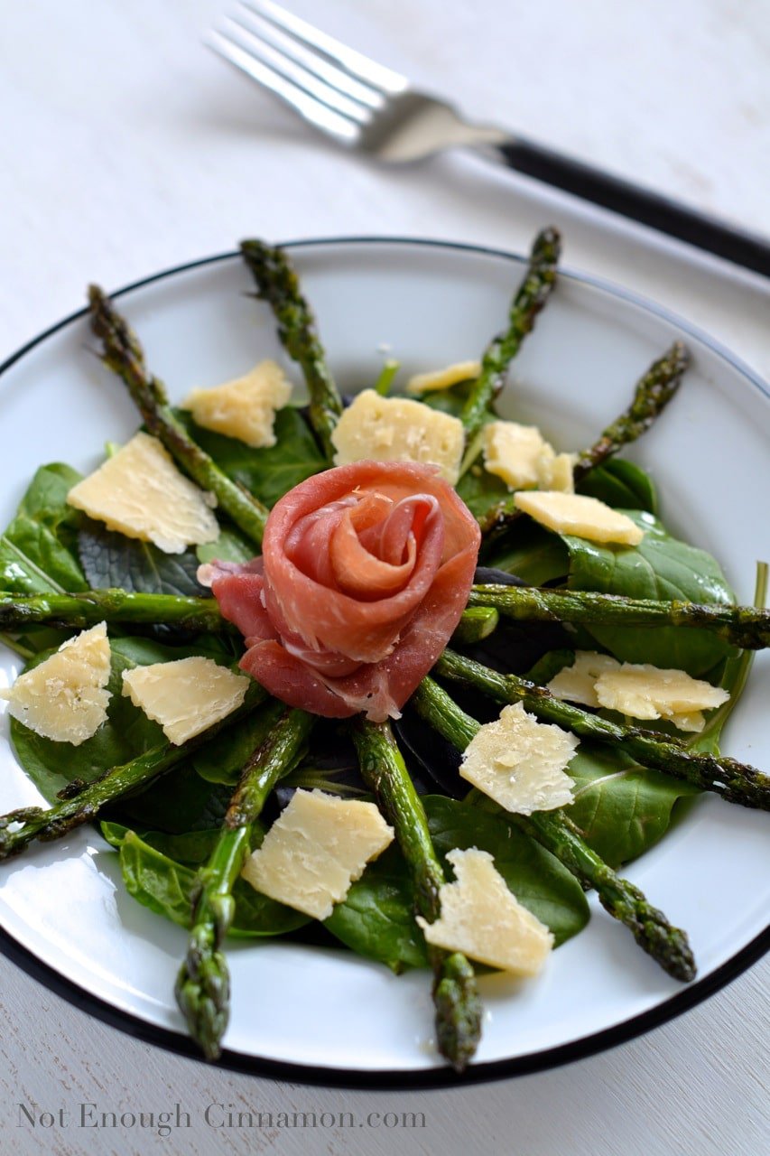 Grilled Asparagus, Prosciutto and Parmesan Salad - Not Enough Cinnamon