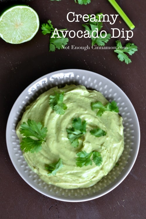 Creamy Avocado Dip - NotEnoughCinnamon.com