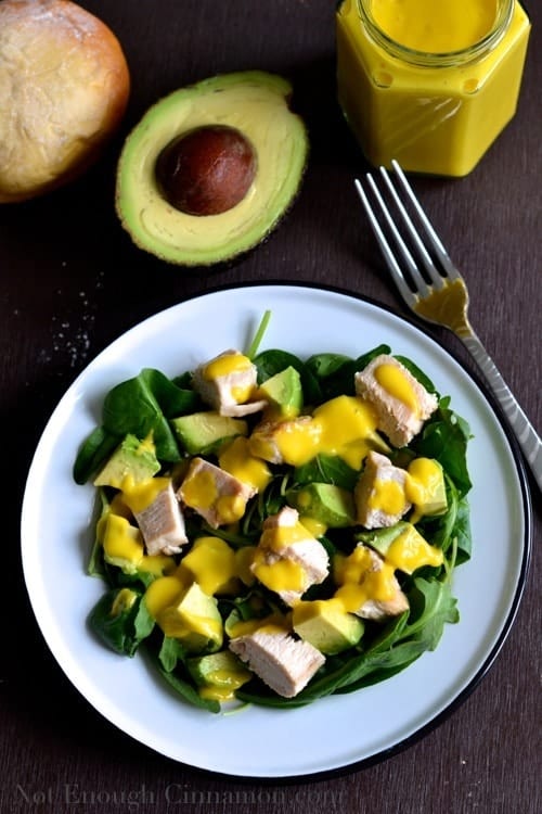 Grilled Chicken and Avocado Salad with Mango Dressing - NotEnoughCinnamon.com