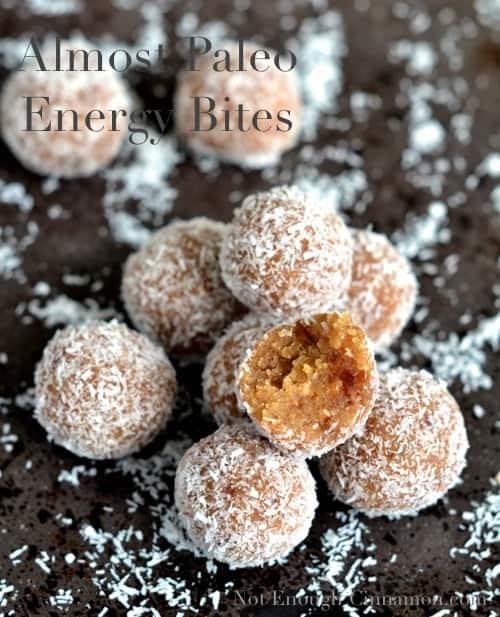 Almost Paleo Energy Bites {grain-free, gluten-free, dairy-free, sugar-free} - NotEnoughCinnamon.com