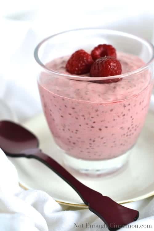 Vanilla Raspberry Chia Pudding | NotEnoughCinnamon.com