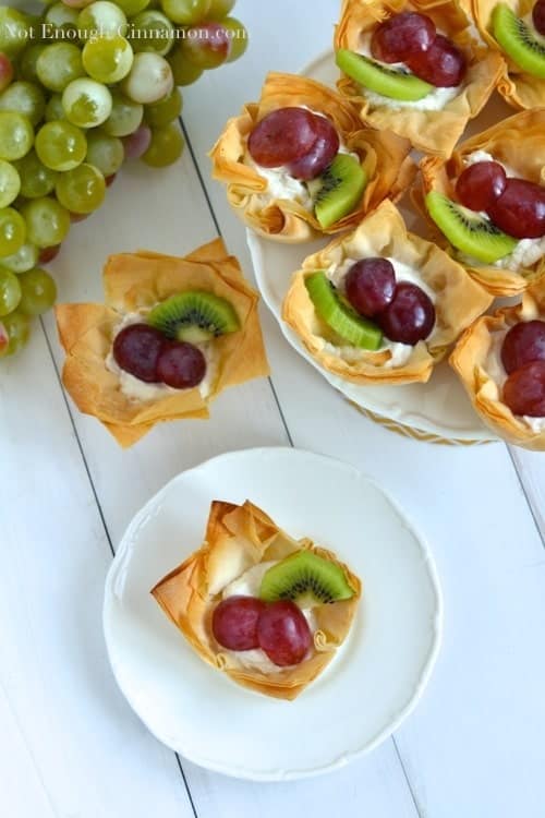 Fresh Fruits and Ricotta Phyllo Cups - Pin