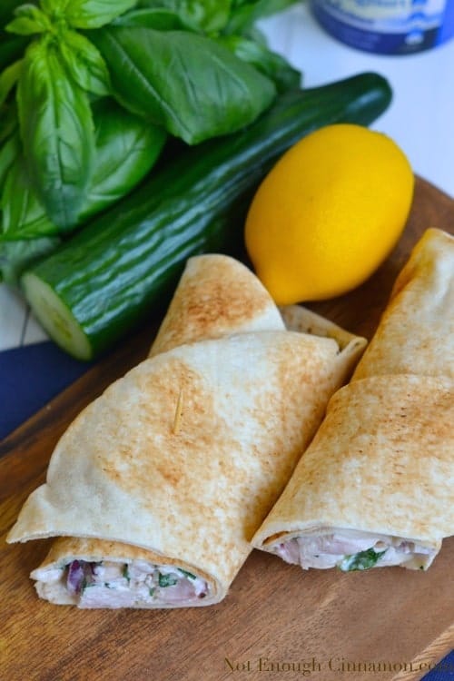 Healthy Greek Chicken Wraps