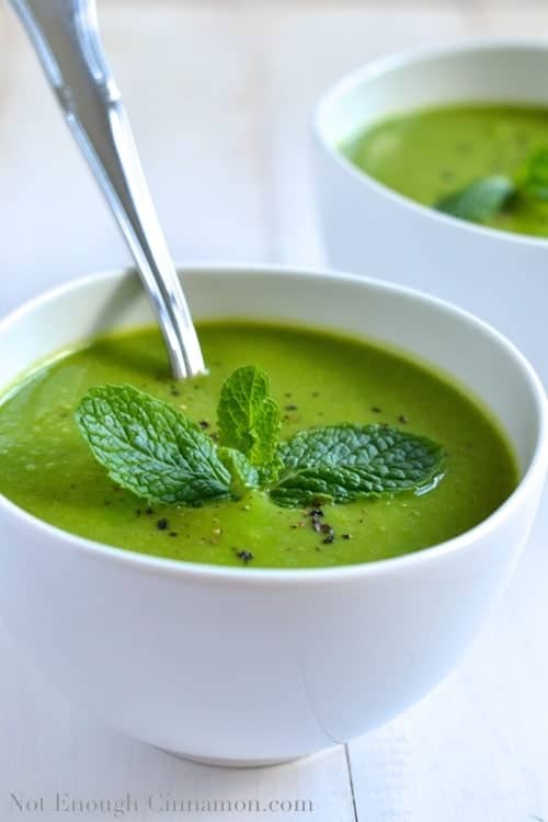 Pea and Mint Soup - Pin