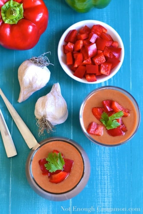 Spanish Gazpacho {Cold Summer Soup} - www.notenoughcinnamon.com