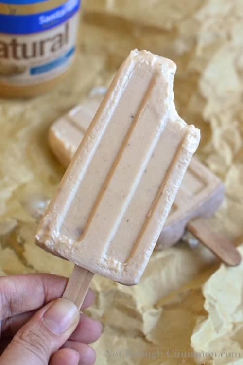 Banana Peanut Butter Yogurt Popsicles - Pin