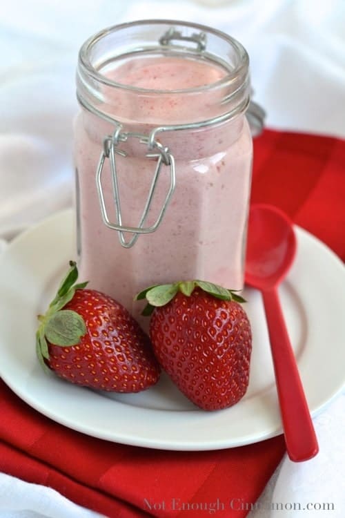 Skinny Strawberry Mousse - www.notenoughcinnamon.com