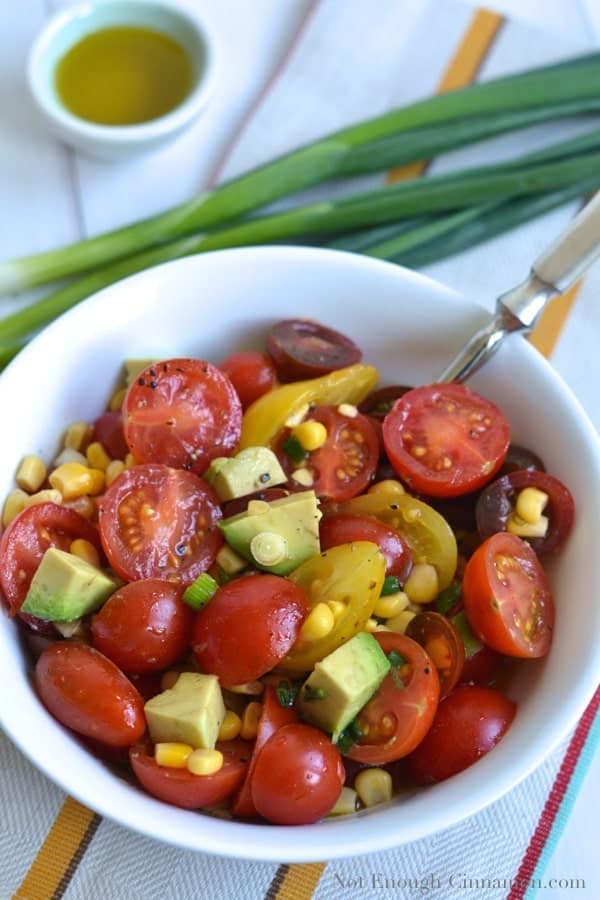 Tomato, Corn and Avocado Salad - NotEnoughCinnamon.com