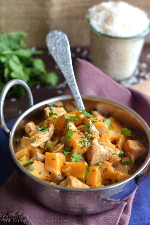 Easy Chicken and Pumpkin Curry | www.notenoughcinnamon.com @NECinnamon #recipe #pumpkin #fall