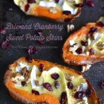 Brie and Cranberry Sweet Potato Skins - Pin