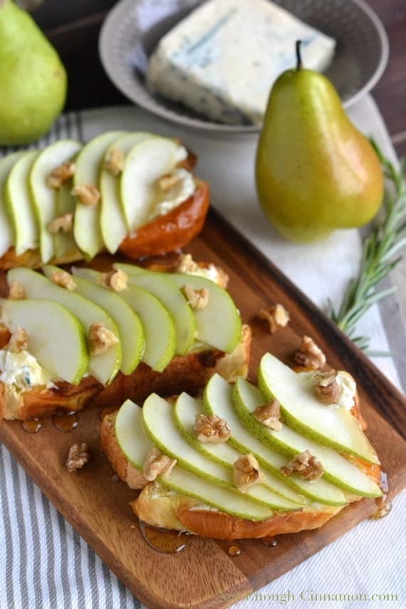 Pear and Gorgonzola Brioche Toast - NotEnoughCinnamon.com