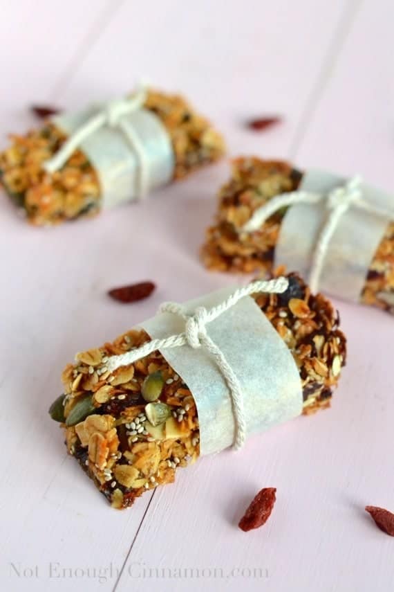 Superfood Oatmeal Bars {Gluten Free and Refined Sugar Free} - NotEnoughCinnamon.com