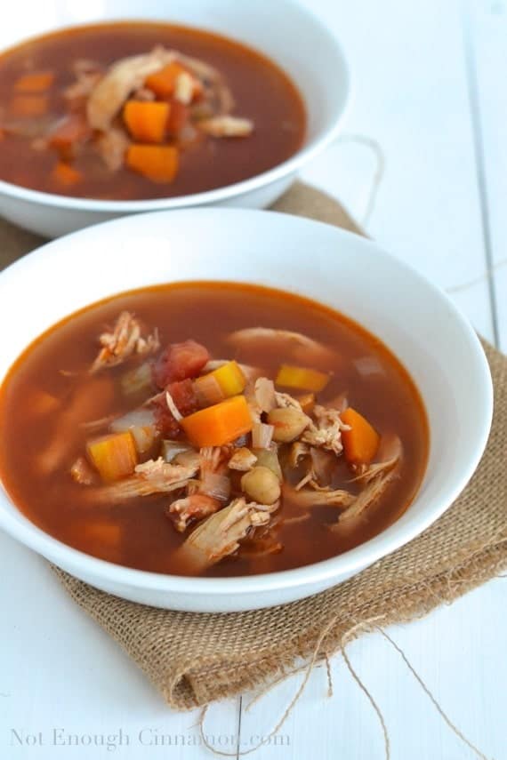 Winter Chicken Minestrone Soup - NotEnoughCinnamon.com