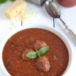 Crockpot Italian Meatball Tomato Soup - NotEnoughCinnamon.com