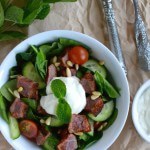 Mediterranean Lamb and Spinach Salad - recipe on NotEnoughCinnamon.com