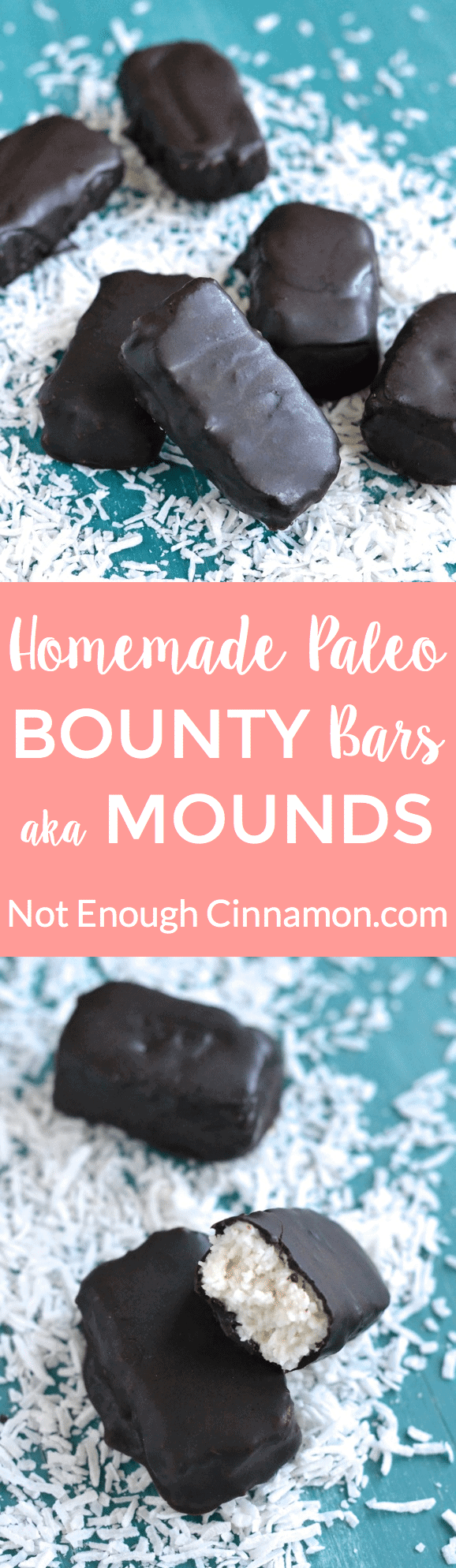 Easy Homemade Vegan and Paleo Bounty Bars, refined sugar free and dairy free. #recipe