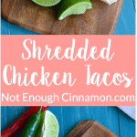 Looking for a delicious Mexican dinner idea? Try these Shredded Chicken Tacos (Tacos de Pollo a la Mexicana) #recipe #glutenfree