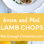 Lamb chops marinated in a delicious mix of lemon, olive oil and fresh mint. Perfect for a summer BBQ! Paleo and Gluten Free - Find the recipe on NotEnoughCinnamon.comLamb chops marinated in a delicious mix of lemon, olive oil and fresh mint. Perfect for a summer BBQ! Paleo and Gluten Free - Find the recipe on NotEnoughCinnamon.com