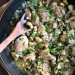 This is the BEST chicken with mushroom recipe! One pan, ready in 40 minutes and...tastes great! | Find the recipe on NotEnoughCinnamon.com