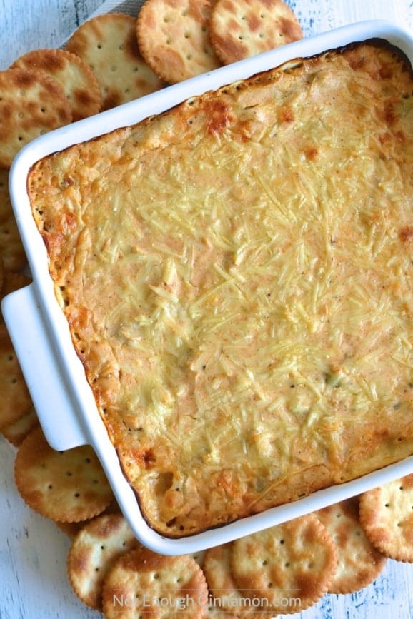 Can you believe this dip is less than 90 cal per serving? But it tastes AMAZING and no one will ever know it's skinny! | Find this recipe on NotEnoughCinnamon.com #appetizer #party #football