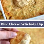 Pinterest Skinny Blue Cheese Artichoke Dip