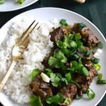 Comforting slow cooker beef stew with hints of orange and ginger. A must try! | Find the recipe on NotEnoughCinnamon.com #glutenfree #dinner