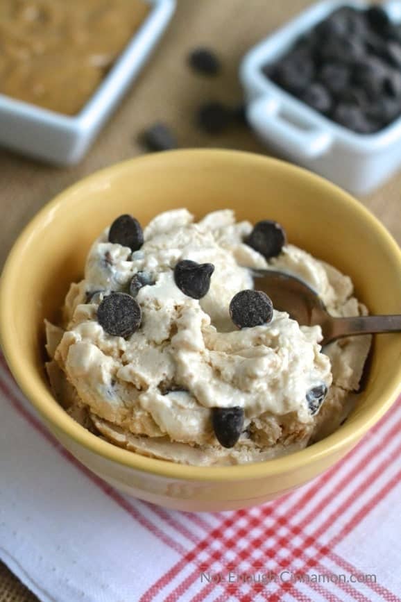 Peanut Butter Cup Frozen Yogurt aka Healthy Reese's Ice Cream - Click to find the recipe on NotEnoughCinnamon.com