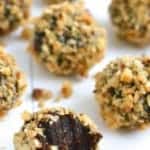 Pinterest graphic of chocolate hazelnut energy bites