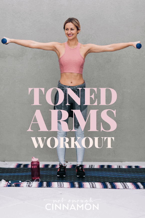 Say goodbye to flappy arms and hello to toned and sexy ones! Toned Arms Workout for Women on NotEnoughCinnamon.com