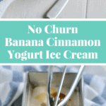 No-Churn Banana Cinnamon Yogurt Ice Cream {Refined Sugar Free}